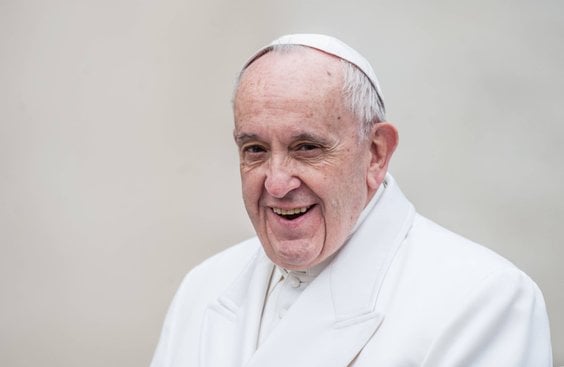 Papież Franciszek przed audiencją generalną, Watykan, 22 lutego 2017 r.