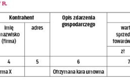 Wzór - zapisy w pkpir - luty 2017 r.