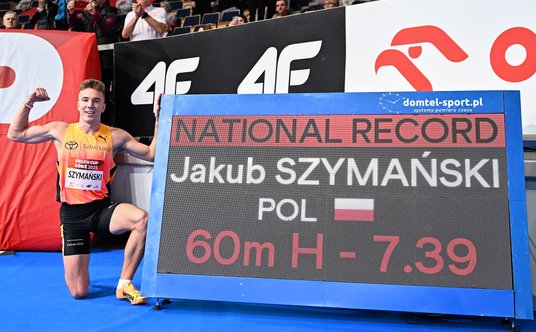 Jakub Szymański poprawił w tym roku rekord Polski na 60 m przez płotki