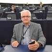 Eurodeputowany Włodzimierz Cimoszewicz w Parlamencie Europejskim w Strasburgu