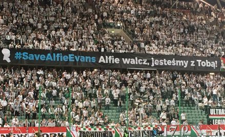 "Alfie walcz, jesteśmy z Tobą!" na trybunach Legii Warszawa