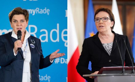 Kandydatka PiS na premiera Beata Szydło i premier Ewa Kopacz