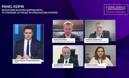 Uczestnicy debaty „Blockchain na rynku kapitałowym to standard czy wciąż technologiczna nowość?”