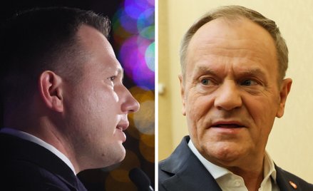 Lider Konfederacji Sławomir Mentzen i premier RP Donald Tusk