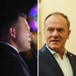 Lider Konfederacji Sławomir Mentzen i premier RP Donald Tusk