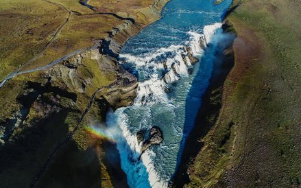 Wodospad Gullfoss na Islandii