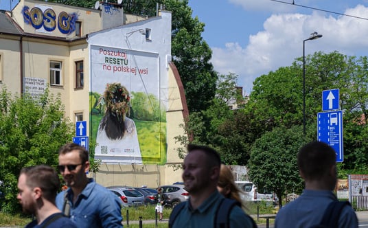 The Krakow mural is hidden in an old tenement house near ul