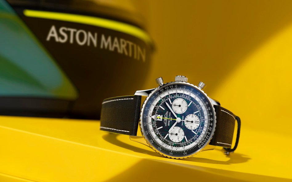 Model Navitimer B01 Chronograph 43 Aston Martin Formula One Team – pierwszy element współpracy Breit