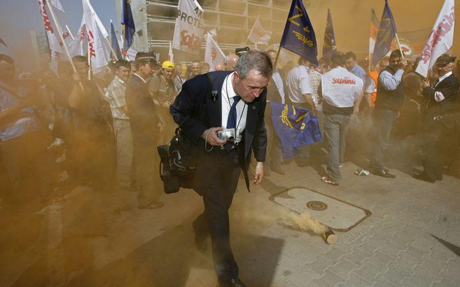 Bitwa związkowców z policją