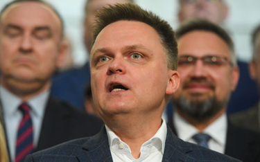 Lider współtworzącej Trzecią Drogę Polski 2050 Szymon Hołownia