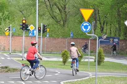 Miasteczko Ruchu Drogowego to strefa zarezerwowana wyłącznie dla rowerzystów.