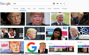 Donald Trump pierwszym wynikiem po wpisaniu w Google "idiota"