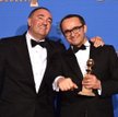 Prodeucent "Lewiatana" Aleksander Rodniański (z lewej) i reżyser filmu Andries Zwiagincew.