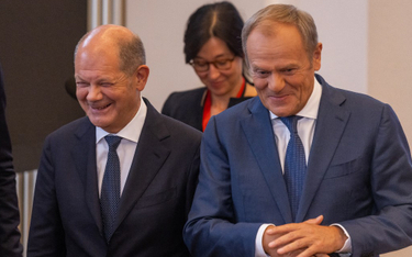 Po rozmowach z kanclerzem Olafem Scholzem Donald Tusk podkreślał znaczenie wspólnych wartości, przyw