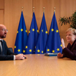 Charles Michel i Angela Merkel podczas spotkania poprzedzającego nieudany szczyt budżetowy UE.
