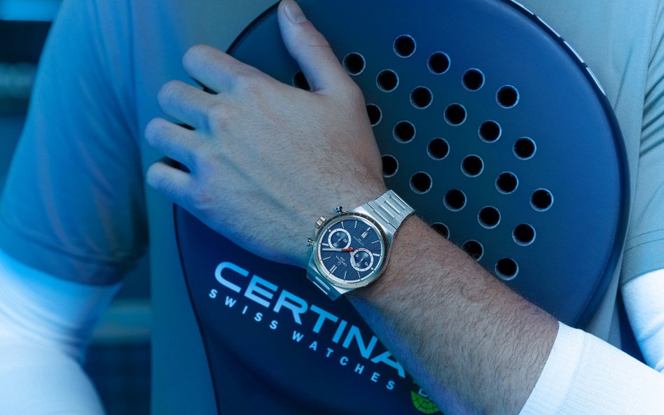 Certina DS7 Chrono. Związki marki z padlem sięgają 2021 roku.