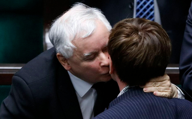 Prezes PiS Jarosław Kaczyński i premier Beata Szydło