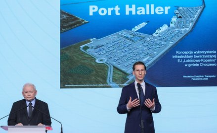Konferencja prasowa w czasie której przedstawiono koncepcję budowy Port Haller