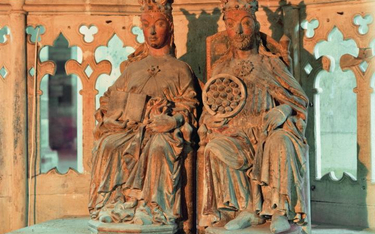 Otto i jego pierwsza żona Edyta angielska, posąg z katedry św. Maurycego i św. Katarzyny w Magdeburg