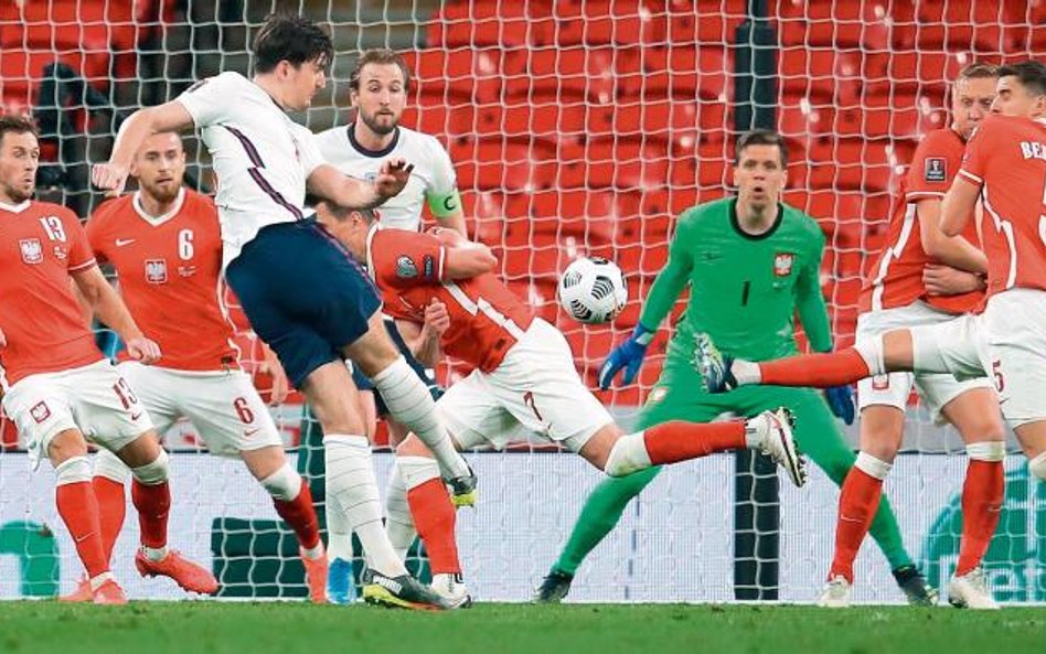 Wembley, 31 marca tego roku: Harry Maguire zdobywa w 85. minucie zwycięską bramkę dla Anglii w wygra