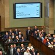 Na telebimie rezultat głosowania nad ustawą o SN, 13 stycznia 2023