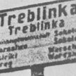 Tabliczka przy wjeździe do wsi Treblinka (w języku polskim i niemieckim)