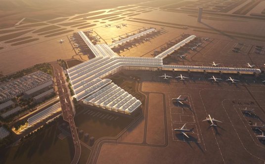 CPK - wizualizacja z lotu ptaka