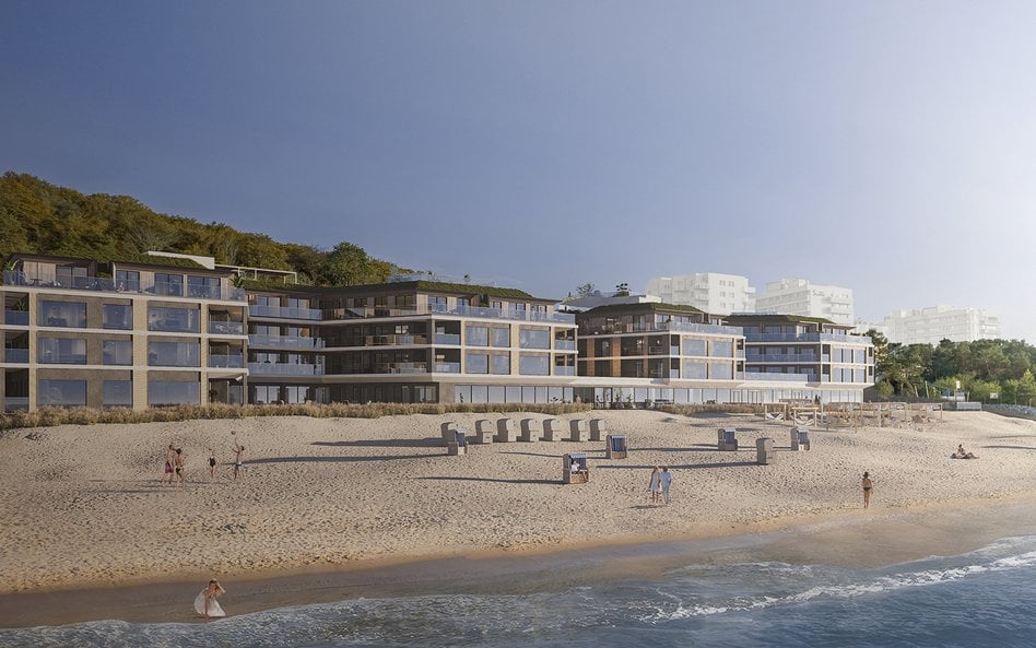 Obiekt The Sea Wellness Resort w Międzyzdrojach znajduje się zaraz przy plaży