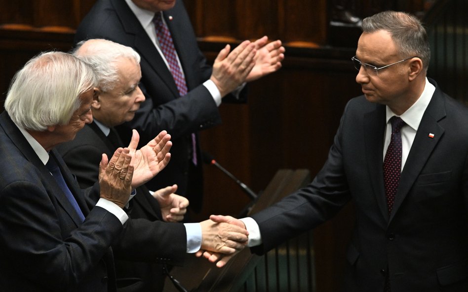 Prezes PiS Jarosław Kaczyński i prezydent Andrzej Duda