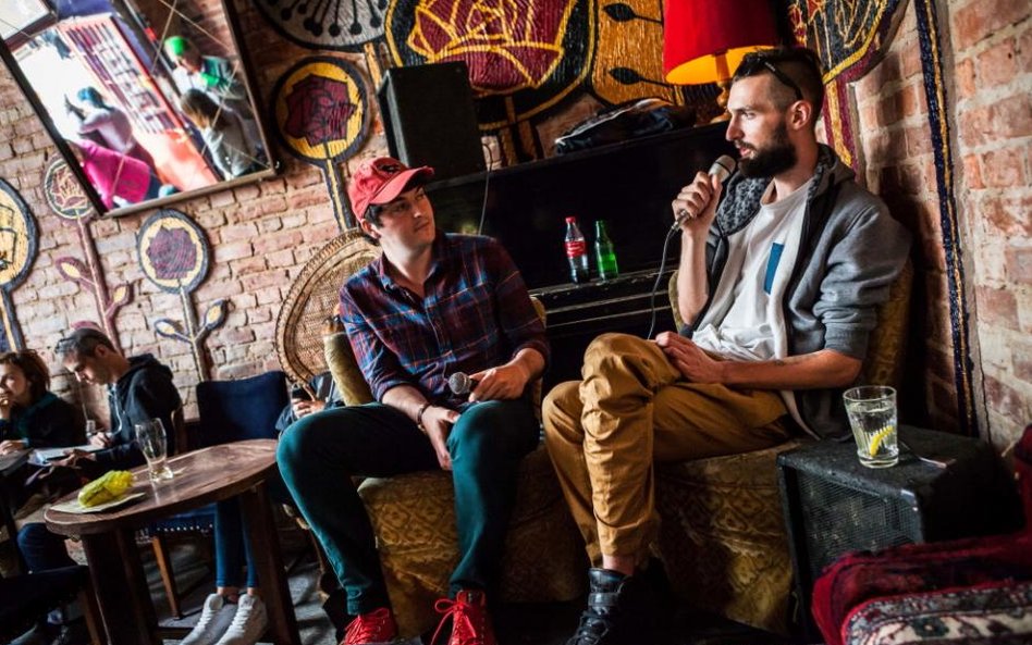 Alkopoligamia - wykład "Hip Hop Jazz Funk - a może inaczej? O przeplataniu się gatunków". Od lewej p