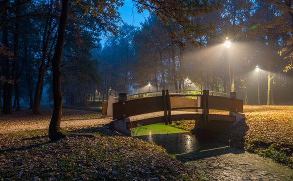 Park Zdrojowy prezentuje się ciekawie o każdej porze roku. Również w odsłonie wieczorno-jesiennej