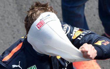Max Verstappen po odpadnięciu z wyścigu w Baku