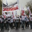 Związkowa demonstracja w Warszawie