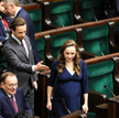 Krzysztof Bosak i Karina Bosak w sejmowych ławach