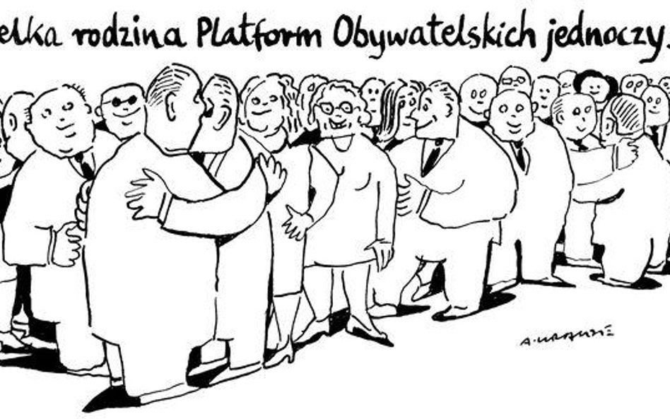 Komentarz rysunkowy. Wielka rodzina Platform Obywatelskich