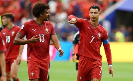 Cristiano Ronaldo i Renato Veiga w meczu Portugalia – Demokratyczna Republika Konga