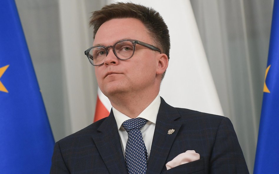 Marszałek Sejmu Szymon Hołownia, lider Polski 2050.