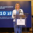Minister klimatu i środowiska Anna Moskwa podczas briefingu prasowego dot. wsparcia dla przedsiębior