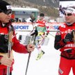 Justyna Kowalczyk i jej trener Aleksander Wierietielny po treningu w Val di Fiemme