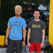 Ryan Gosling i Mikey Day jako Beavis i Butthead na premierze filmu "Kaskader" ("The Fall Guy") w Los