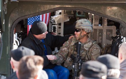 Przejazd wojsk amerykańskich przez Białystok