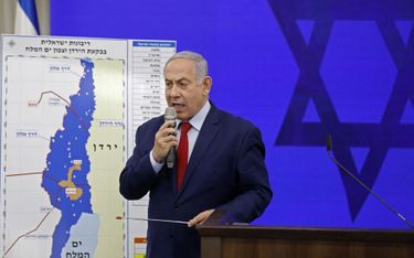 Netanjahu pokazywał aneksję Doliny Jordanu na mapie z błędami