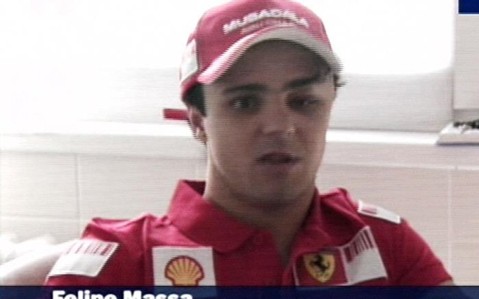 Felipe Massa w czasie pierwszego po wypadku wywiadu telewizyjnego