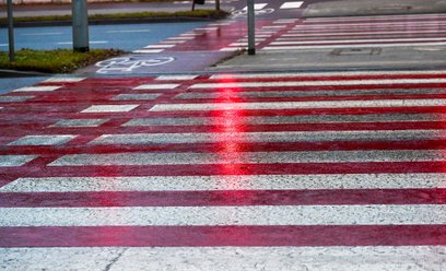 Gołoledź na ulicy Szczecina