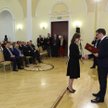 Minister sprawiedliwości i prokurator generalny Zbigniew Ziobro (2P) podczas uroczystości wręczenia 