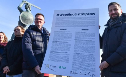 Szymon Hołownia i Władysław Kosiniak-Kamysz zawierają sojusz na wybory wbrew innym ugrupowaniom opoz