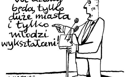 Komentarz rysunkowy. Tylko duże miasta