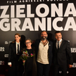 Reżyser Agnieszka Holland oraz aktorzy Maja Ostaszewska i Jalal Al Tawil podczas premiery filmu "Zie