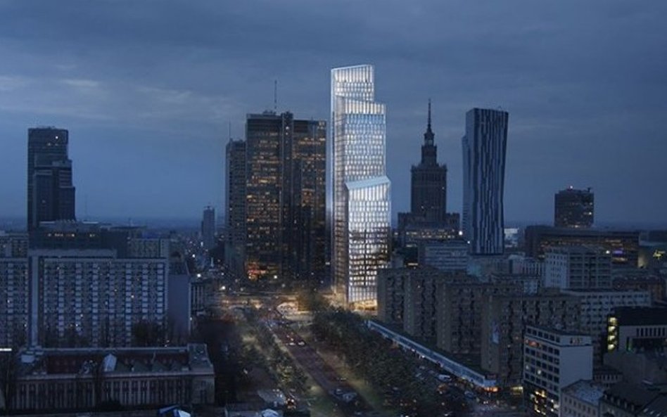 Nowy biurowiec Warsaw One przy Rondzie ONZ wyraźnie zaznaczy swoją sylwetkę w panoramie miasta