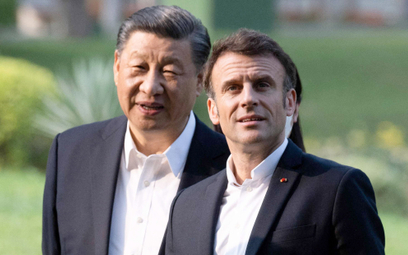 Xi Jinping i Emmanuel Macron w Kantonie